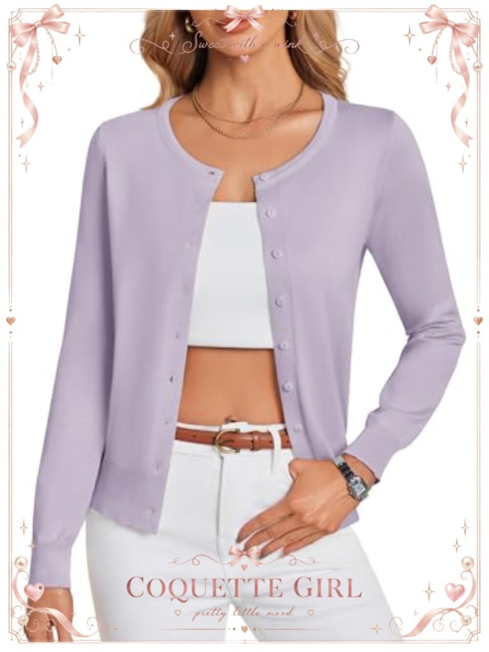Women's Cardigan Long Sleeve Button Down Lightweight Knit Shrug